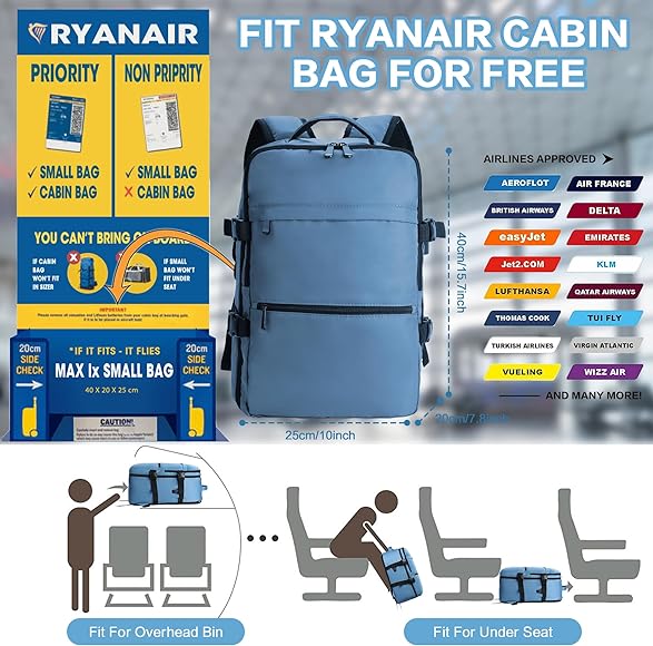▷ Maletas 40x20x25 cm Ryanair: Encuentra las opciones ideales para viajar  con comodidad